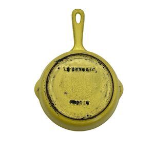Rare Yellow Vintage Le Creuset Enamel Cast Iron Pan 6.5" Skillet Fry Pan